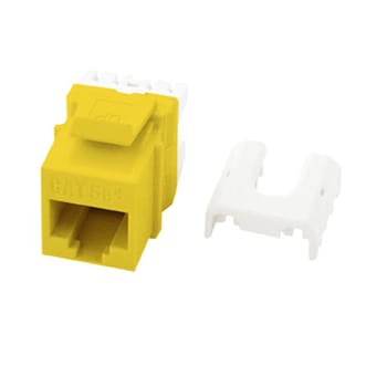 Pass & Seymour / Legrand - On-Q WP3475-YE RJ45 8-Position 8-Wire Category 5E Yellow Plastic Quick Connect Keystone Connector