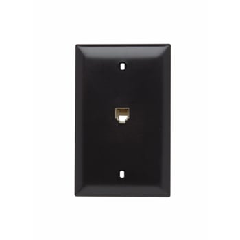 Pass & Seymour / Legrand - On-Q TPTE1 1-Gang 1-Modular Telephone Jack Brown Standard Communication Wallplate
