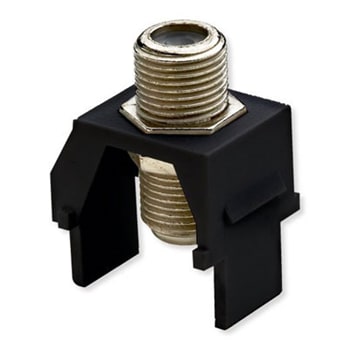 Pass & Seymour / Legrand - On-Q WP3479-BK Black Plastic Non-Recessed Nickel F-Video Insert