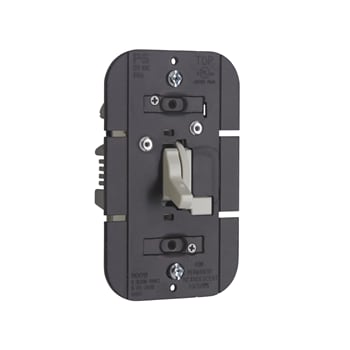 Pass & Seymour / Legrand - Pass & Seymour TD1103-PLA 1100 W 120 Volt 1-Pole 3-Way Light Almond Thermoplastic Incandescent Toggle with Preset On/Off Dimmer