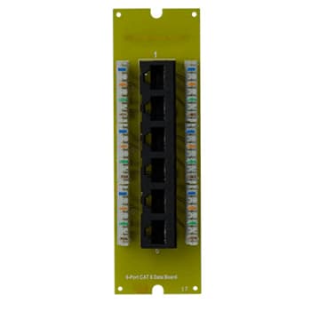 Pass & Seymour / Legrand - On-Q AC0606 6-Port Category 6 Green/Black Plastic Multiple Dwelling Unit Enclosure Data Board