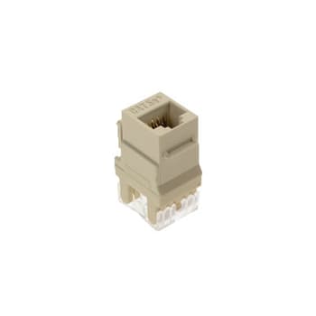 Pass & Seymour / Legrand - On-Q WP3450-LA 1-Port RJ45 Category 5E Light Almond Plastic Snap-In Keystone Connector