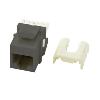 Pass & Seymour / Legrand - On-Q WP3476-GY RJ45 8-Position 8-Wire Category 6 Gray Plastic Quick Connect Keystone Connector