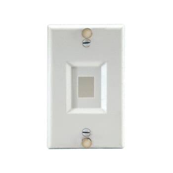 Pass & Seymour / Legrand - On-Q WP3467-WH 1-Gang White Keystone Wall Phone Plate