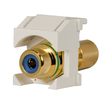 Pass & Seymour / Legrand - Pass & Seymour KSRCABEW Keystone RCA to RCA (Blue Insulator) - White