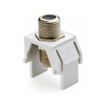 Pass & Seymour / Legrand - On-Q WP3479-WH White Plastic Non-Recessed Nickel F-Video Insert