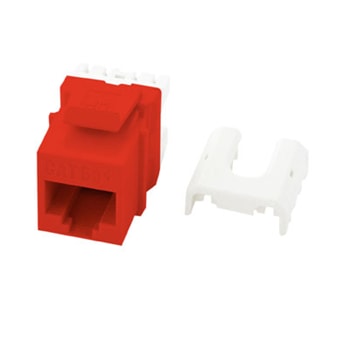 Pass & Seymour / Legrand - On-Q WP3475-RE RJ45 8-Position 8-Wire Category 5E Red Plastic Quick Connect Keystone Connector