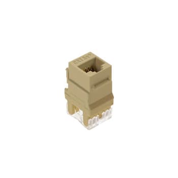 Pass & Seymour / Legrand - On-Q WP3450-IV 1-Port RJ45 Category 5E Ivory Plastic Snap-In Keystone Connector