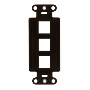 Pass & Seymour / Legrand - On-Q WP3413-BR 1.65 x 0.28 x 4.19 Inch 3-Port Brown Plastic Wall Box Mounting Non-Flexible Outlet Strap