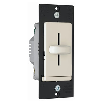 Pass & Seymour / Legrand - Wattstopper LS600-LA 600 W 120 Volt 1-Pole Light Almond Thermoplastic Incandescent Slide with Non-Preset Dimmer
