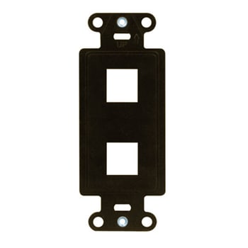 Pass & Seymour / Legrand - On-Q WP3412-BR 1.65 x 0.28 x 4.19 Inch 2-Port Brown Plastic Wall Box Mounting Non-Flexible Outlet Strap