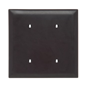 Pass & Seymour / Legrand - Pass & Seymour TP24 2Gang Wall Plate, Blank, Nylon, Standard - Brown