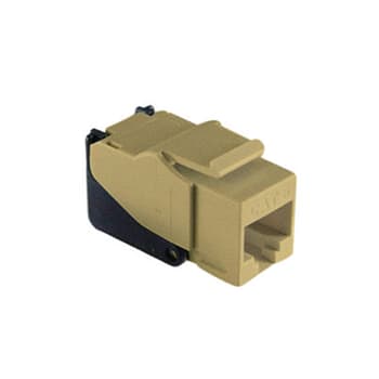 Pass & Seymour / Legrand - On-Q WP3560-IV RJ45 Category 6 Ivory Snap-In Keystone Connector