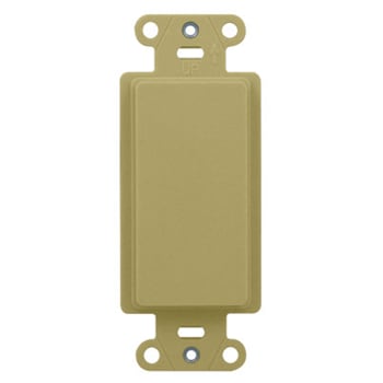 Pass & Seymour / Legrand - On-Q WP3410-IV 1.65 x 0.28 x 4.19 Inch Blank Ivory Plastic Wall Box Mounting Non-Flexible Outlet Strap