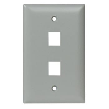 Pass & Seymour / Legrand - OnQ WP3402GY 1 GANG WALL PLATE, 2-P