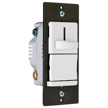 Pass & Seymour / Legrand - Pass & Seymour LS600-PW Incandescent Slide Dimmer, Preset 600W, White