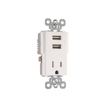 Pass & Seymour / Legrand - 15A TR SPEC GRADE W/ 2.1A USB CHARG W