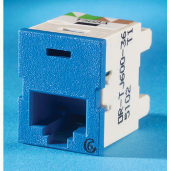 Ortronic - Ortronics OR-TJ600-36 8-Position Blue/Nickel Plated T568A/B Category 6 Face Plate Mounting Modular Jack