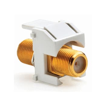 Pass & Seymour / Legrand - On-Q WP3480-WH White Plastic Recessed Gold F-Video Insert