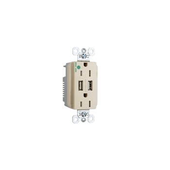 Pass & Seymour / Legrand - P&S TR8200HUSBI DUP REC 15A TR HG W
