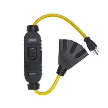 Pass & Seymour / Legrand - Pass & Seymour 1594-TC2A Portable Ground Fault Circuit Interrupter, 15A 125V, 2' Tri-Cord Connector, Auto Reset