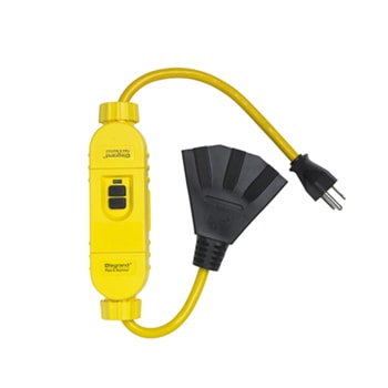 Pass & Seymour / Legrand - Pass & Seymour 1594-TC2M Portable Ground Fault Circuit Interrupter, 15A 125V, 2' Tri-Cord Connector, Manual Reset