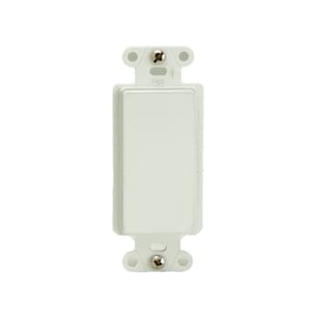Pass & Seymour / Legrand - On-Q WP3410-WH 1.65 x 0.28 x 4.19 Inch Blank White Plastic Wall Box Mounting Non-Flexible Outlet Strap
