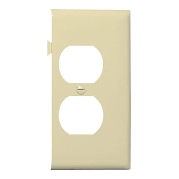 Pass & Seymour / Legrand - Pass & Seymour PJSE8-I Sectional Wall Plate, Duplex Receptacle, End Section, Nylon - Ivory