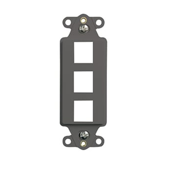 Pass & Seymour / Legrand - OnQ WP3413GY DECOR OUTLET STRAP 3 P
