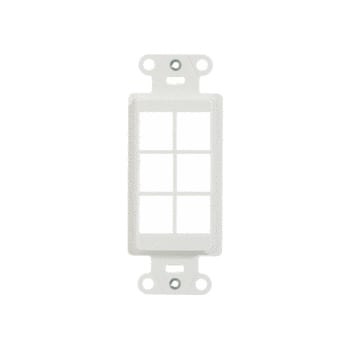 Pass & Seymour / Legrand - On-Q WP3416-LA 1.65 x 0.28 x 4.19 Inch 6-Port Light Almond Plastic Wall Box Mounting Non-Flexible Outlet Strap