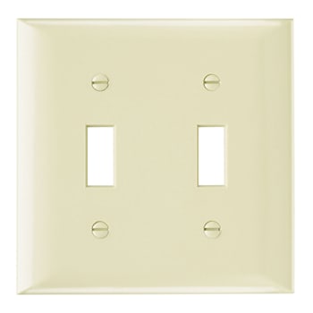 Pass & Seymour / Legrand - Pass & Seymour SP2 2Gang Wall Plate, 2-Toggle Switch, Standard - Brown