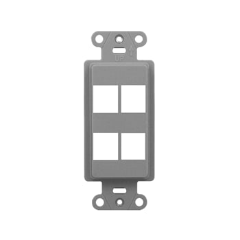 Pass & Seymour / Legrand - OnQ WP3414GY DECOR OUTLET STRAP 4 P