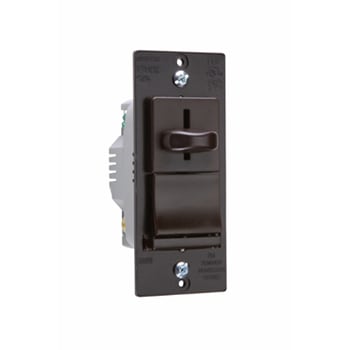 Pass & Seymour / Legrand - Pass & Seymour LS603-P Incandescent Slide Dimmer, Preset 3way 600W - Brown