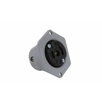 Pass & Seymour / Legrand - Pass & Seymour ML214 Midget Lock Flanged Outlet, 2pole 3wire, 15A 125V