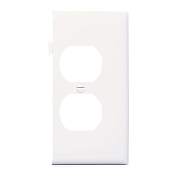 Pass & Seymour / Legrand - Pass & Seymour PJSE8-W 1-Duplex Receptacle White Smooth Nylon Semi-Jumbo End Sectional Wallplate
