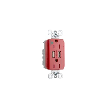 Pass & Seymour / Legrand - P&S TR8200HUSBRED DUP REC 15A TR HG
