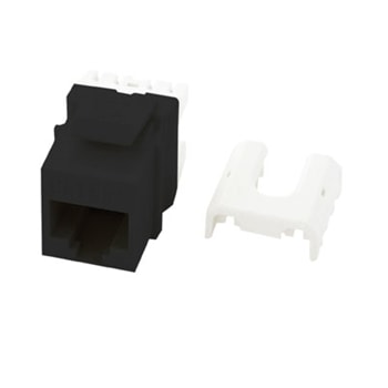 Pass & Seymour / Legrand - On-Q WP3475-BK RJ45 Category 5E Black Plastic Quick Connect Keystone Connector