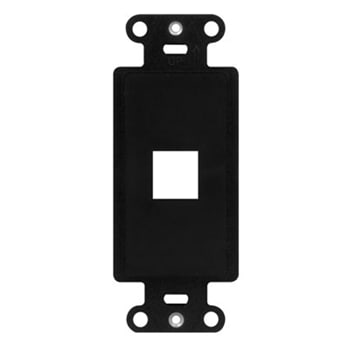 Pass & Seymour / Legrand - On-Q WP3411-BK 1.65 x 0.28 x 4.19 Inch 1-Port Black Plastic Wall Box Mounting Non-Flexible Outlet Strap