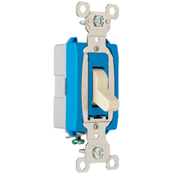Pass & Seymour / Legrand - Pass & Seymour PS15AC1-LA 1poleToggle Switch, Back & Side Wire, 15A 120/277V - Light Almond