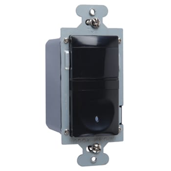Pass & Seymour / Legrand - Pass & Seymour RW3U600BK 2.8 x 1.5 x 4.8 Inch 120 VAC 60 Hz 0 to 600 W 1-Pole 3-Way Black Occupancy/Vacancy Sensor