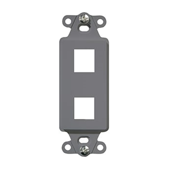 Pass & Seymour / Legrand - OnQ WP3412GY DECOR OUTLET STRAP 2 P