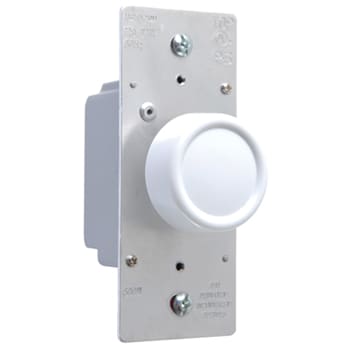 Pass & Seymour / Legrand - Pass & Seymour R603-PWV 600 W 120 Volt 3-Way White Incandescent Rotary with Preset On/Off Dimmer