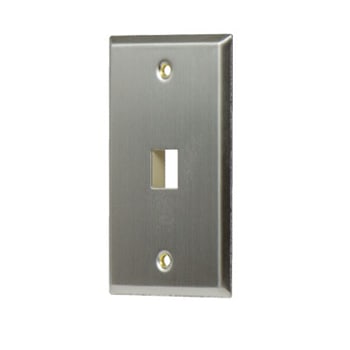 Pass & Seymour / Legrand - On-Q WP3401-SS 1Gang Wall Plate, 1-Port - Stainless Steel