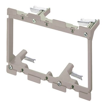Pass & Seymour / Legrand - On-Q AC1010-03 5.75 x 3.75 Inch 3-Gang Gray Smooth Flame Retardant Plastic In-Wall Mount Low Voltage Retrofit Bracket
