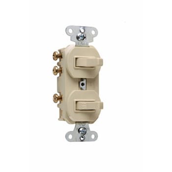 Pass & Seymour / Legrand - Pass & Seymour 696 Single Pole, Three-Way Combination Switch, 15 Amps, 120/277 Volts, Brown