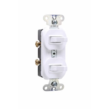 Pass & Seymour / Legrand - Pass & Seymour 670-W Single Pole, Double Switch, 20 amps, 120/277V - White