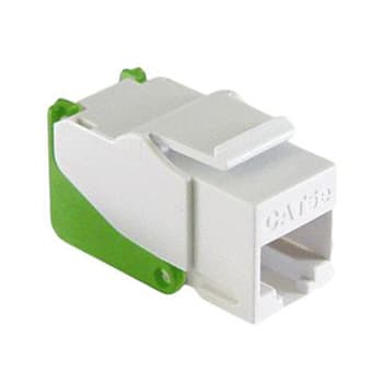 Pass & Seymour / Legrand - On-Q WP3550-WH RJ45 Category 5E White Snap-In Keystone Connector