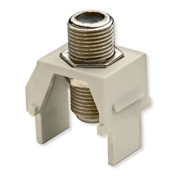 Pass & Seymour / Legrand - On-Q WP3479-LA Light Almond Plastic Non-Recessed Nickel F-Video Insert