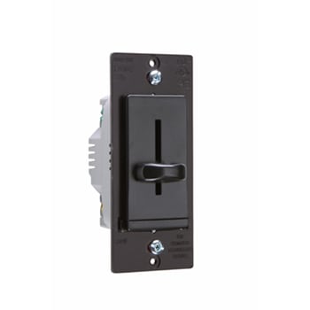 Pass & Seymour / Legrand - Pass & Seymour LS600-BK Incandescent Slide Dimmer, Non-Preset 600W - Black