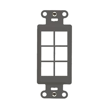 Pass & Seymour / Legrand - OnQ WP3416GY DECOR OUTLET STRAP 6 P